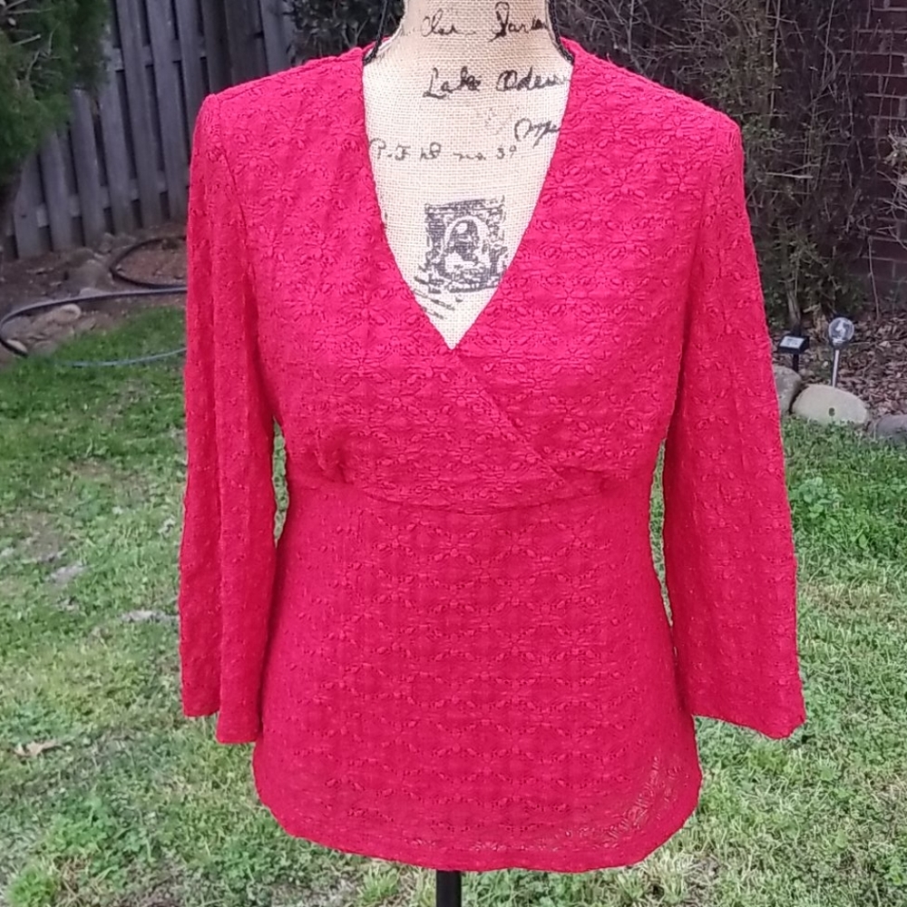 NEW Macy's Floral Lace Top